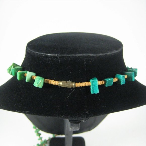 Plastic Chip Necklace Beaded 41 inch Vintage Strand Jewelry Statement Ombre - Picture 7 of 7